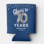 Volwassen Verjaardag Proost tot 70 jaar Blikjeskoeler (Achterkant)