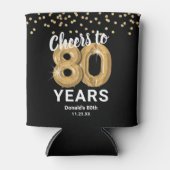 Volwassen Verjaardag Proost tot 80 jaar Blikjeskoeler (Voorkant)