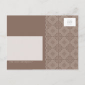 VOLWASSEN VERJAARDAG UITNODIGING:: sierlijk patter Uitnodiging Briefkaart (Achterkant)