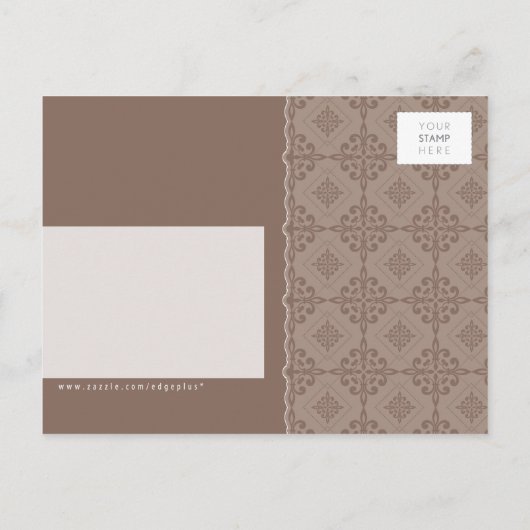 VOLWASSEN VERJAARDAG UITNODIGING:: sierlijk patter Uitnodiging Briefkaart (Achterkant)