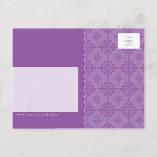 VOLWASSEN VERJAARDAG UITNODIGING:: sierlijk patter Uitnodiging Briefkaart (Achterkant)