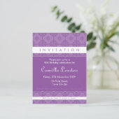 VOLWASSEN VERJAARDAG UITNODIGING:: sierlijk patter Uitnodiging Briefkaart (Staand voorkant)