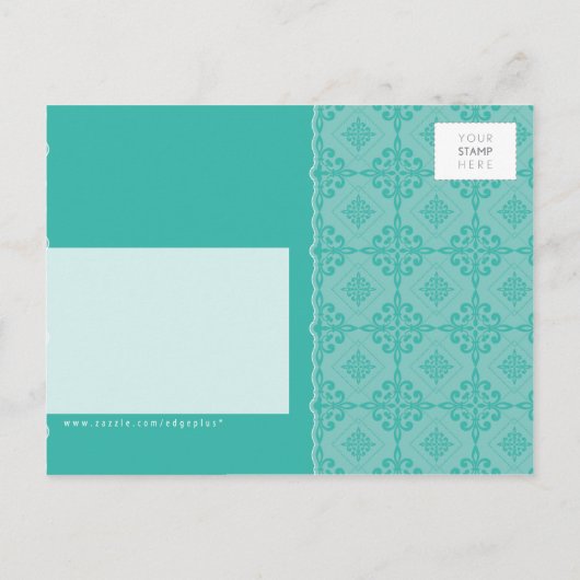 VOLWASSEN VERJAARDAG UITNODIGING:: sierlijk patter Uitnodiging Briefkaart (Achterkant)