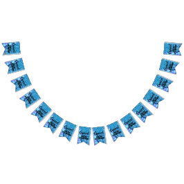 Volwassen Verrassing Verjaardag Bunting Flag Blauw Vlaggetjes