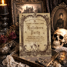 Volwassen Vintage Gotische Schedel Halloween-feest