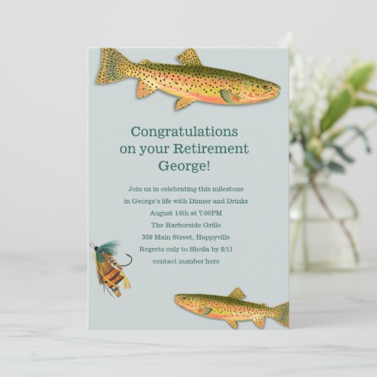 Volwassen Visfeest Uitnodigingen (Staand voorkant)