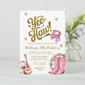 Volwassen Westerne Rustieke 30e Cowgirl Verjaardag Kaart (Staand voorkant)