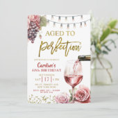 Volwassen wijn 50ste verjaardag kaart (Staand voorkant)