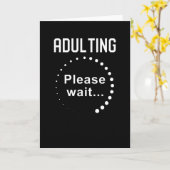 Volwassen worden even wachten kaart (Gele Bloem)