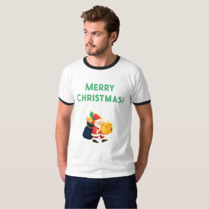 Volwassen XL Maat Kerstwensen Bedrukte Ringer Nice T-shirt