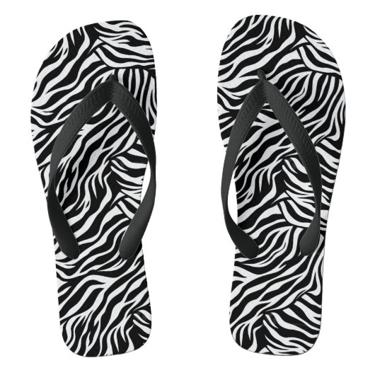 Volwassen zebraprint teenslippers (Voetbed)