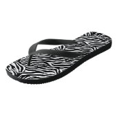 Volwassen zebraprint teenslippers (Schuin)
