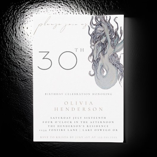 Volwassen Zeemeermin ELKE verjaardagsfeestuitnodig