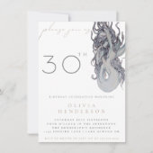 Volwassen Zeemeermin ELKE verjaardagsfeestuitnodig (Voorkant)