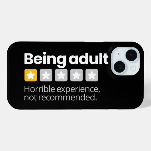 Volwassen zijn Case-Mate iPhone case (Achterkant (horizontaal))