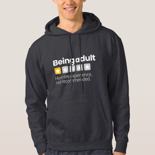 Volwassen zijn hoodie (Voorkant)