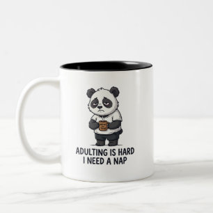 Volwassen zijn is moeilijk, ik heb een slaapje nod tweekleurige koffiemok