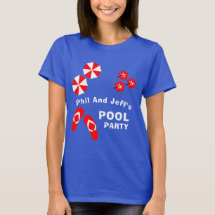 Volwassen zomerpool T-shirt