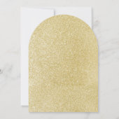 Volwassen zwart en goud glitter verjaardagsfeestje kaart (Achterkant)