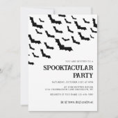 Volwassen zwart wit vleermuis spooktacular hallowe kaart (Voorkant)