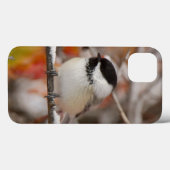Volwassen zwartkapmees in de sneeuw Case-Mate iPhone case (Achterkant (horizontaal))