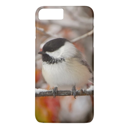 Volwassen zwartkapmees in de sneeuw Case-Mate iPhone case (Achterkant)
