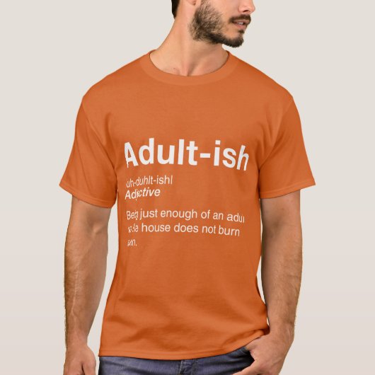 Volwassenachtig T-shirt (Voorkant)
