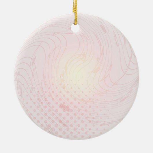 Volwassenblaasdoef op roze keramisch ornament (Achterkant)