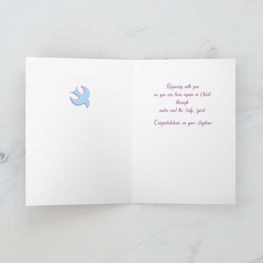 Volwassenbladige doop op blauw kaart (Binnen)