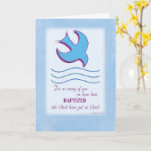 Volwassenbladige doop op blauw kaart (Gele Bloem)