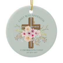 VolwassenCONFIRMATIESCHERft - Floral Cross persona