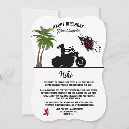 Volwassendochter Birthday Uitnodiging (Voorkant)