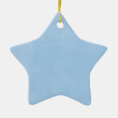 Volwassendoop Duif op Blauwe Keramisch Ornament (Achterkant)