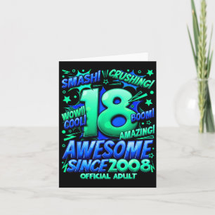 Volwassene 18 jaar voor jongens 18e verjaardag jon kaart