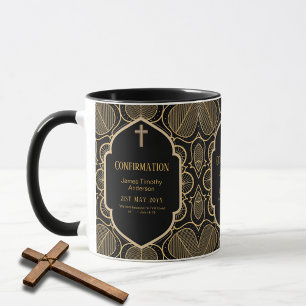 Volwassene BEVESTIGING Cadeau Zwart Goud Man Mok