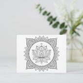 Volwassene die oosters bloemenbriefkaart kleuren feestdagenkaart (Staand voorkant)