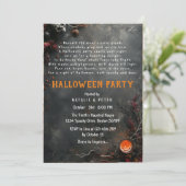 Volwassene Donkergrijs Halloween Gedicht Kaart (Staand voorkant)