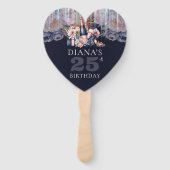 Volwassene elk jaar verjaardag foto gepersonalisee handwaaier (Voorkant)