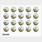 Volwassene en Pup Vierkante Sticker (Vel)