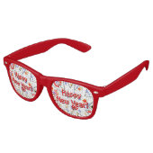 Volwassene *Happy N Year* Party Shades-Red Lijst Retro Zonnebril (Gekanteld)