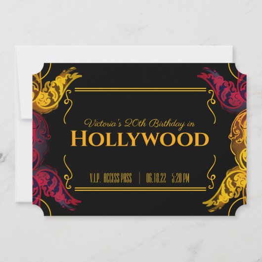 volwassene IEDERE LEEFTIJD oude HOLLYWOOD BIRTHDAY Kaart (Achterkant)