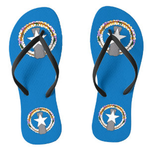 Volwassene slanke riemen met vlag van Noordelijke Teenslippers