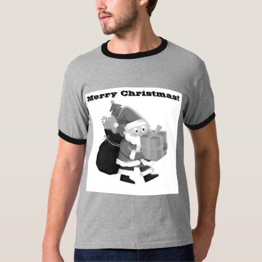 Volwassene XL Maat Kerstwensen Bedrukte Tekst Ring T-shirt (Voorkant)