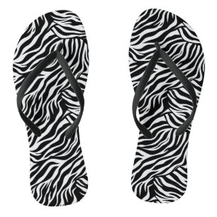 Volwassene zebraprint teenslippers