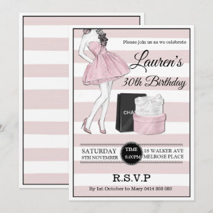 Volwassenen 30th 40th 50th champagne Birthday part Kaart