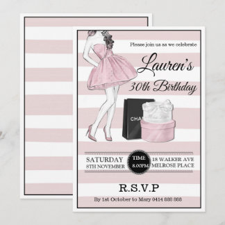 Volwassenen 30th 40th 50th champagne Birthday part Kaart