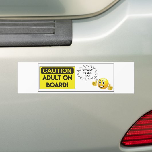 Volwassenen aan boord bumpersticker (Op auto)