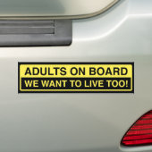 Volwassenen aan boord bumpersticker (Op auto)