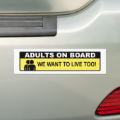 Volwassenen aan boord bumpersticker (Op auto)