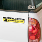 Volwassenen aan boord bumpersticker (Op Truck)